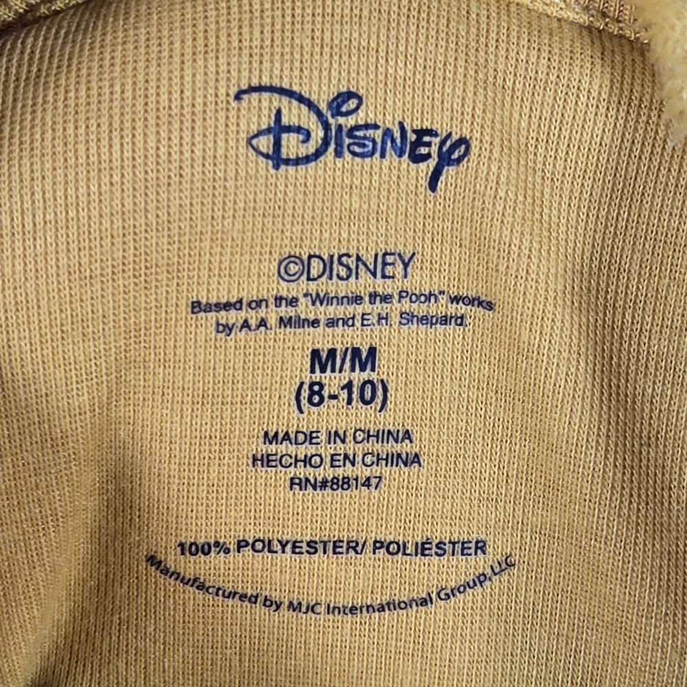 Disney Winnie The Pooh Hunny Character Soft Fleece Long Hoodie Sweater Medium - Picture 3 of 16